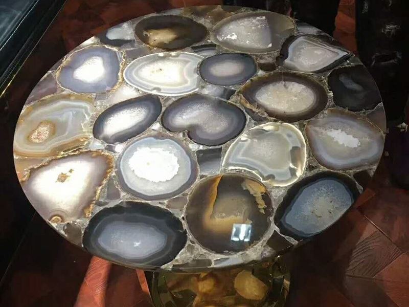 Grey Agate Stone Table Top
