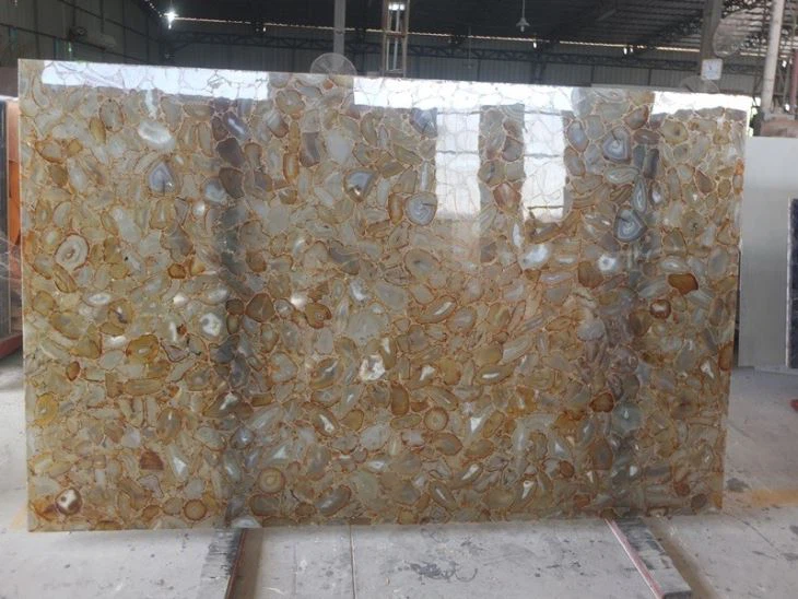 Natural Yellow Agate Gemstone Slabs
